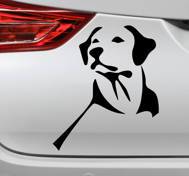 Autosticker Labrador retriever hond - TenStickers