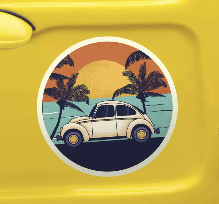 Auto stickers Welkom in de auto uit de jaren 70 - TenStickers