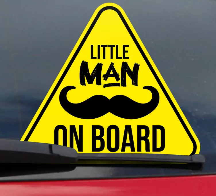 Sticker baby on board Illustratie kleine man aan boord - TenStickers