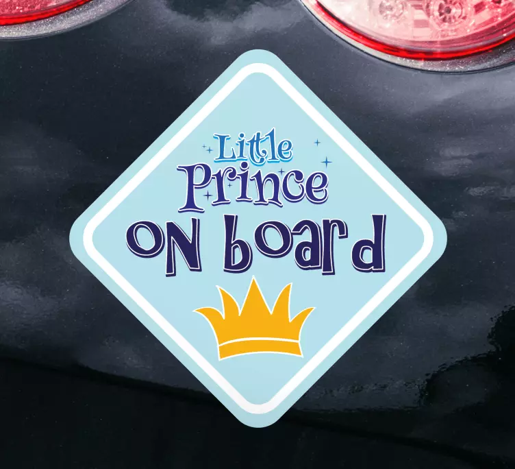 Sticker baby on board Kleine prins aan boord - TenStickers