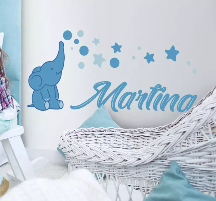 Baby olifant illustratie sticker - TenStickers