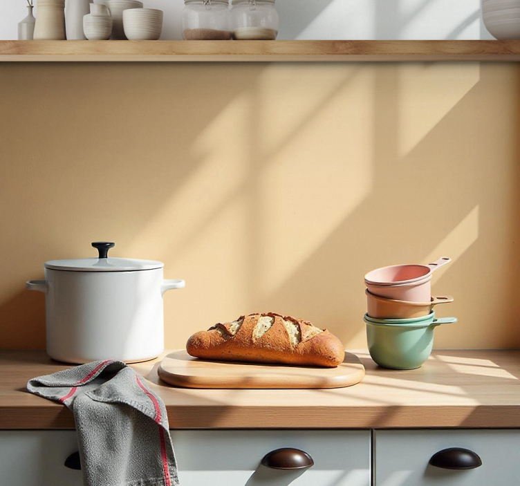 Backsplash effen kleuren sticker keukengerei - TenStickers