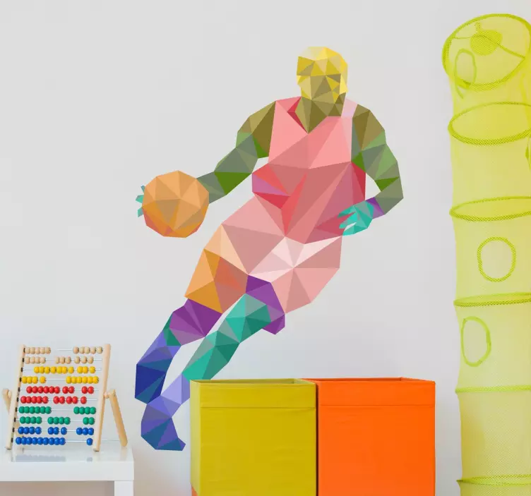 Basketballer in vorm Muursticker - TenStickers