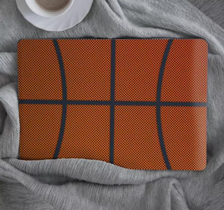 Basketbalpatroonontwerp laptop sticker - TenStickers
