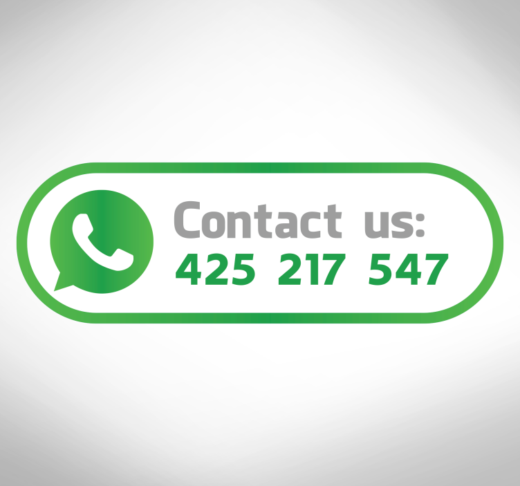 Bedrijfssticker Contact Us Whatsapp - TenStickers