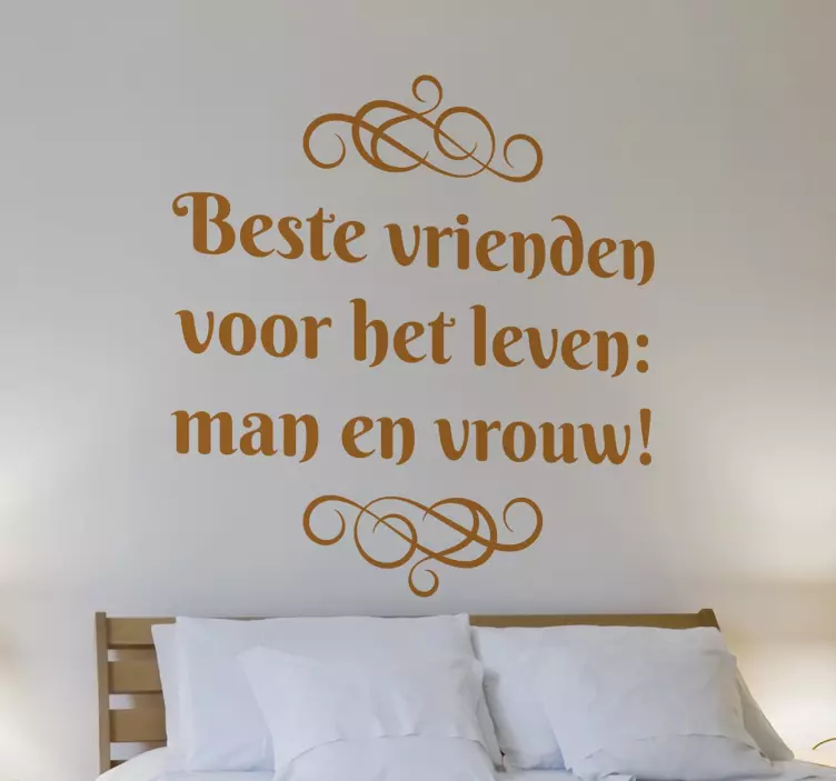 Beste vrienden, man vrouw sticker - TenStickers