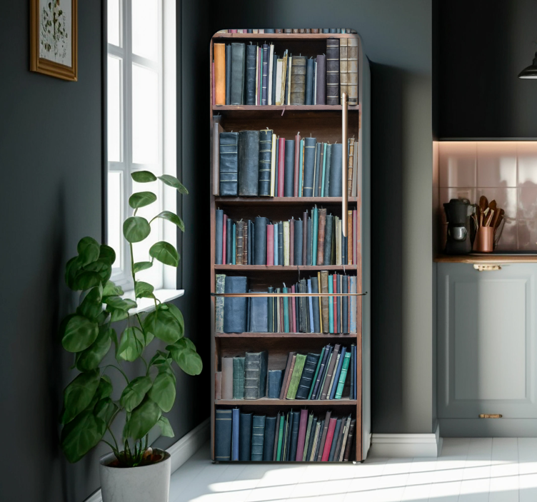 Bibliotheek rekken koelkast sticker - TenStickers