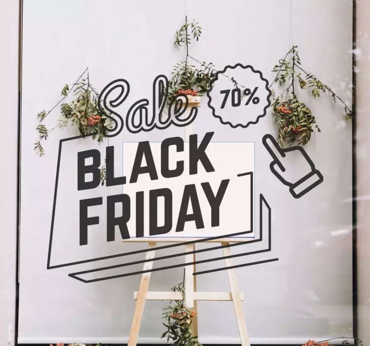 Black friday-actie korting sticker - TenStickers