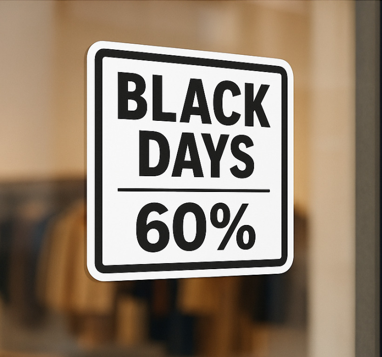 Black friday sticker op maat "black days" design - TenStickers