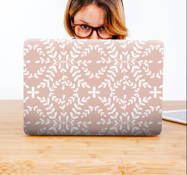 Bladpatroon laptop sticker - TenStickers