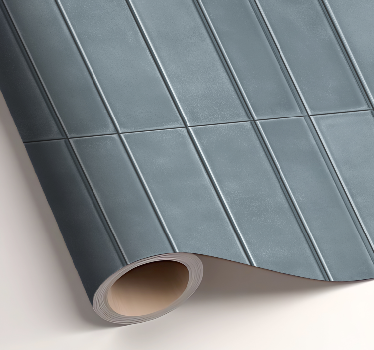 Blauwe tegels imitatie muursticker patroon - TenStickers