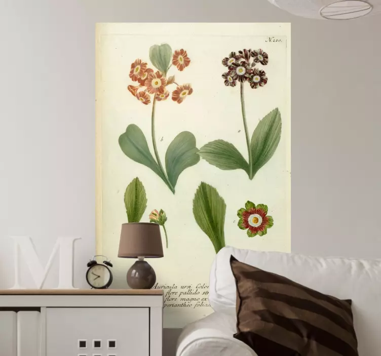 Bloemen Illustratie Muursticker - TenStickers