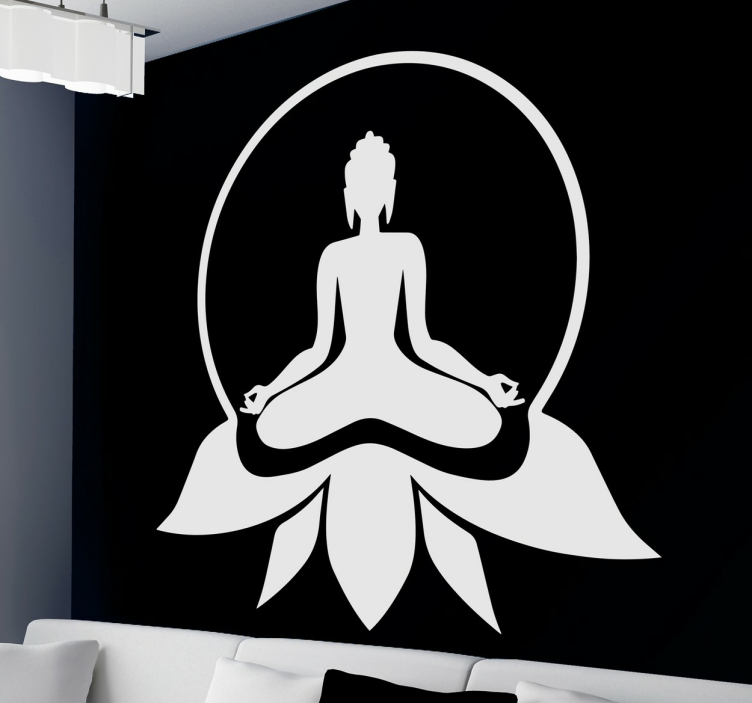Boeddha Boeddhime lotus sticker - TenStickers