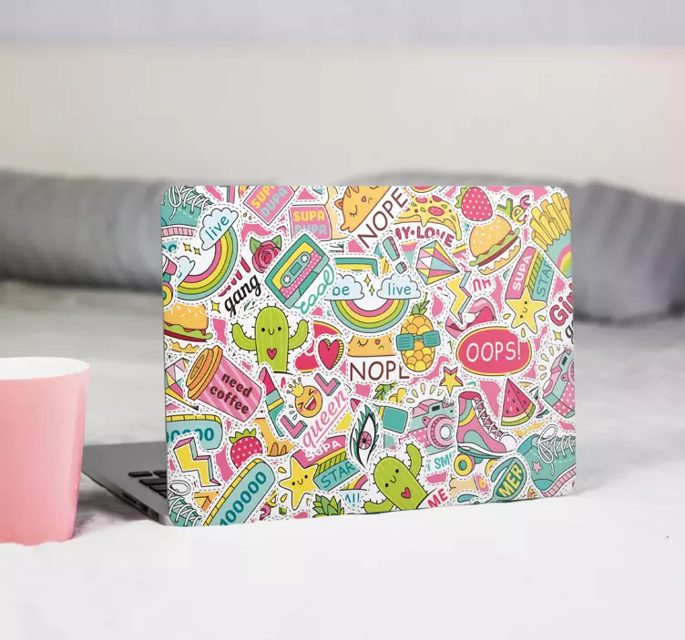 Bomb sticker laptop voor meisjes - TenStickers