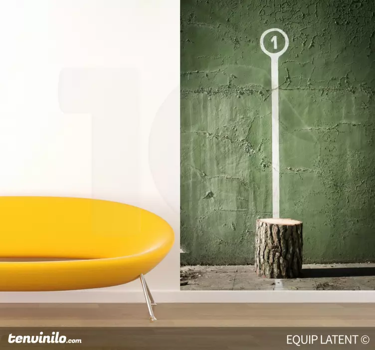 Boomstronk marker locatie sticker - TenStickers