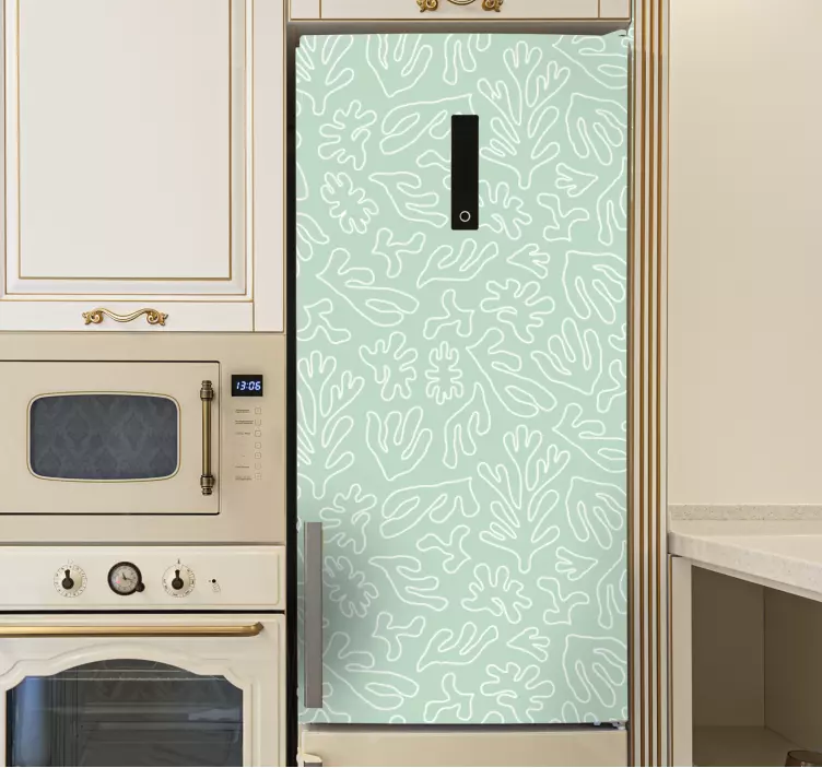 Botanische arrangementstijl koelkast sticker - TenStickers