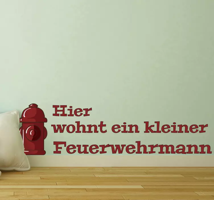 Brandkraan decor locatie sticker - TenStickers
