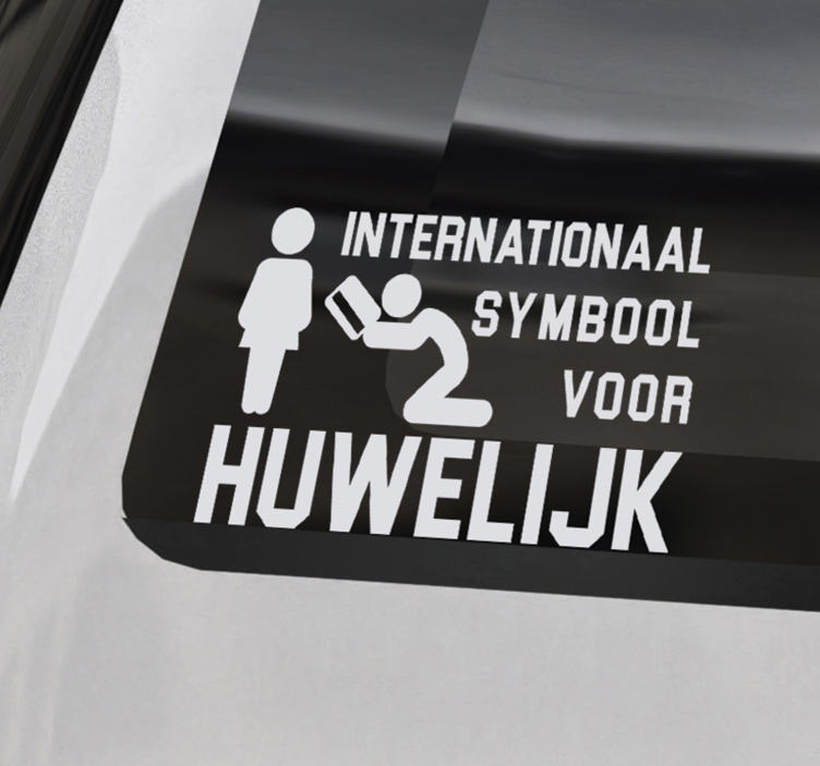 Bruiloft decoratie auto sticker - TenStickers