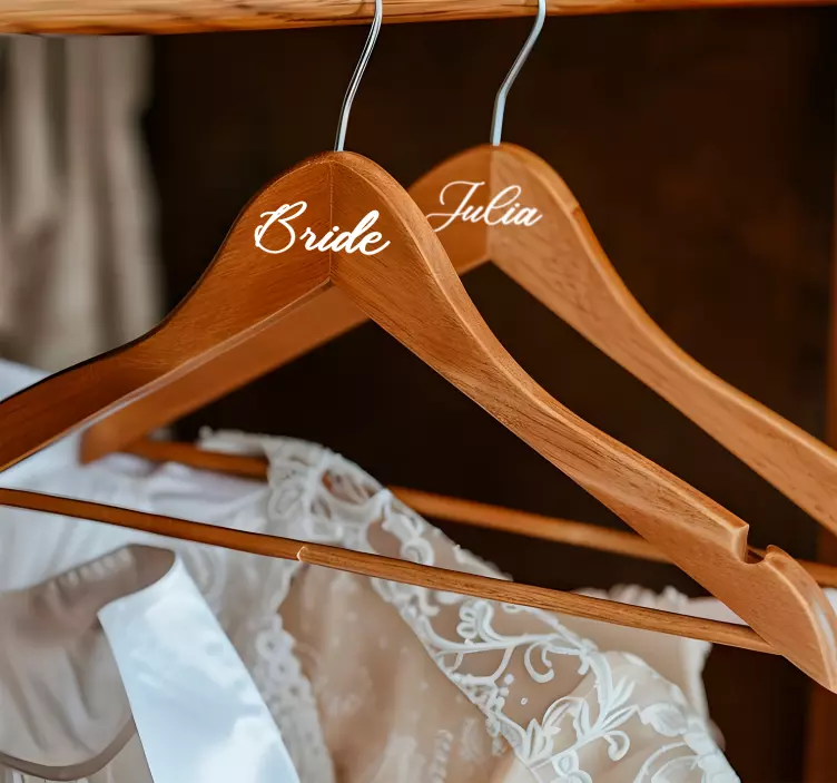 Bruiloft hanger gepersonaliseerde stickers - TenStickers