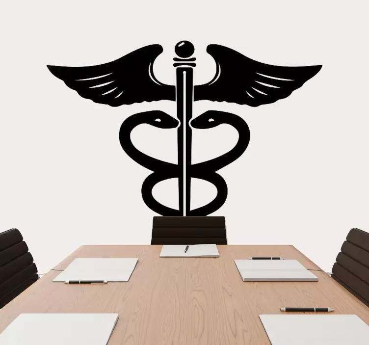 Caduceus symbool grafisch sticker gezondheid - TenStickers
