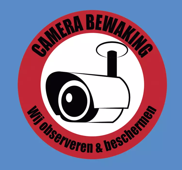 Cameratoezicht observatie vinyl teken - TenStickers