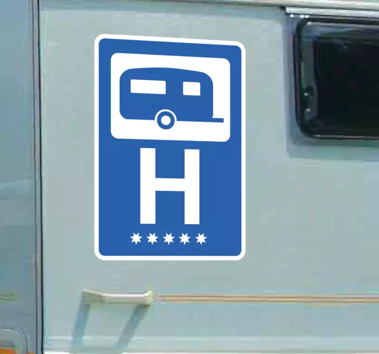 Caravan Hotel Sticker - TenStickers