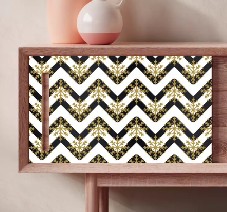 Chevron bloemenpatroon decoratie sticker - TenStickers