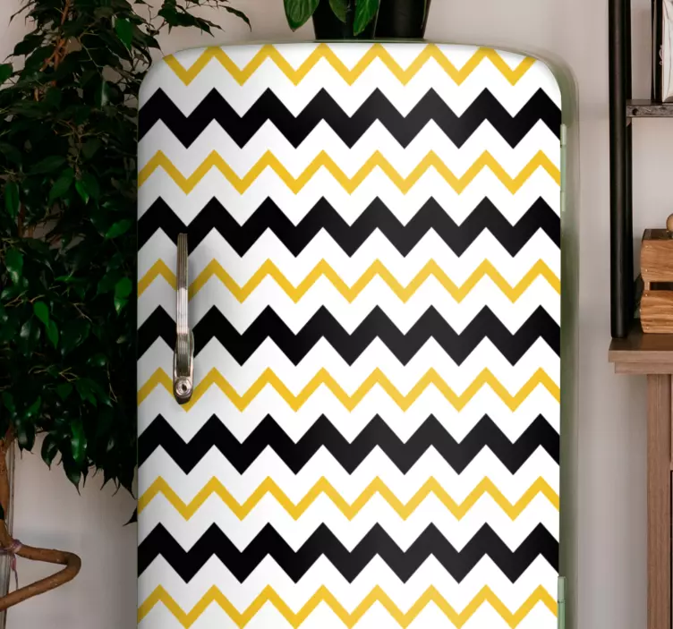Chevron-stijl accent koelkast sticker - TenStickers