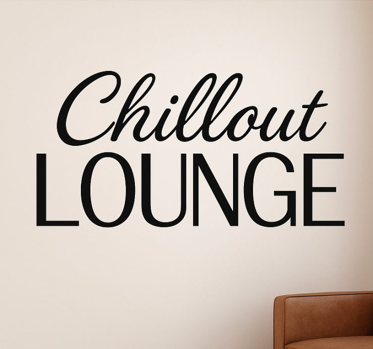 Chill-out lounge woonkamer muursticker - TenStickers