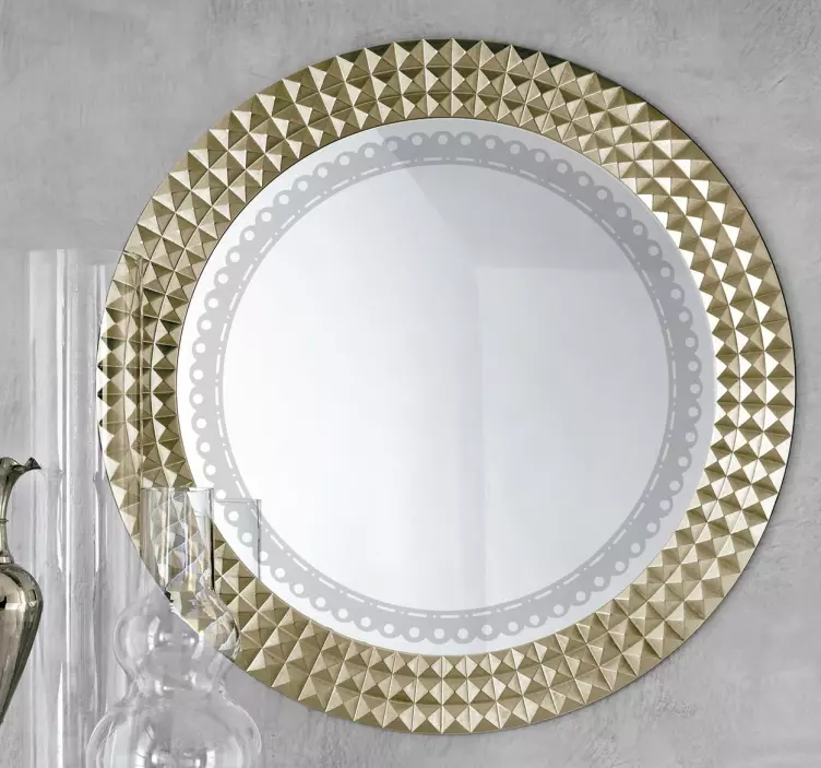 Cirkel spiegel sticker - TenStickers