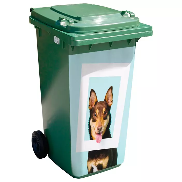 Container sticker hond in lijst - TenStickers