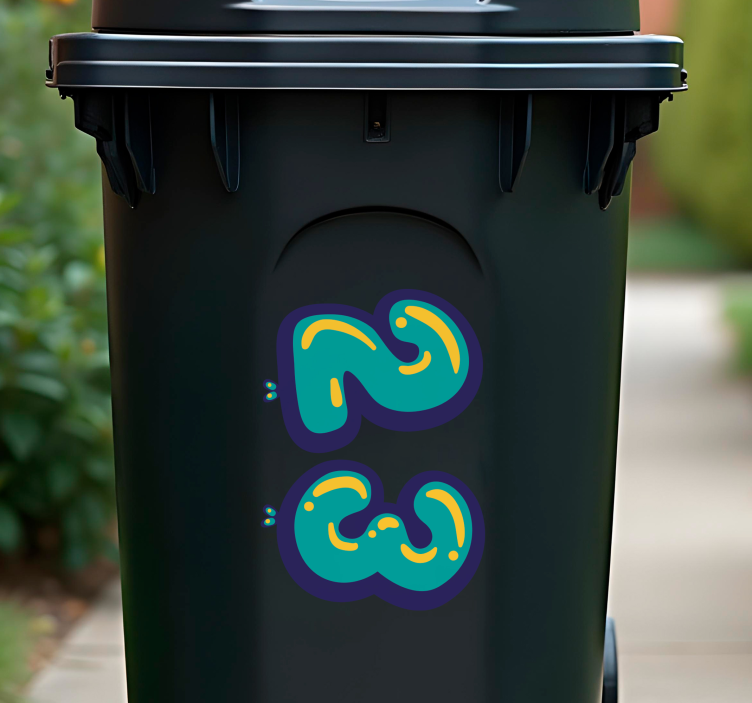 Kliko sticker Kleurrijke ballonnummers - TenStickers