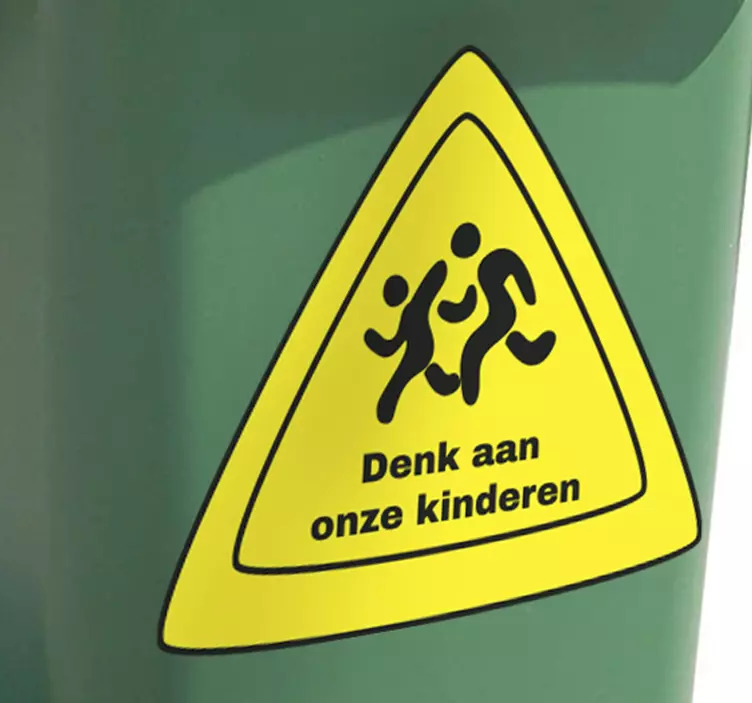 Kliko sticker Wees voorzichtig met kinderen - TenStickers