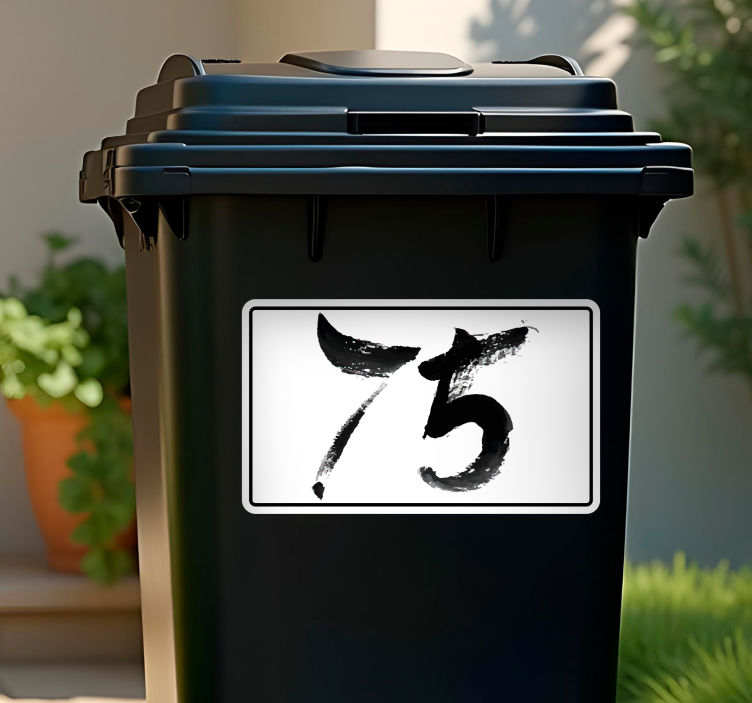 Kliko sticker Zwarte cijfer krijt stijl - TenStickers