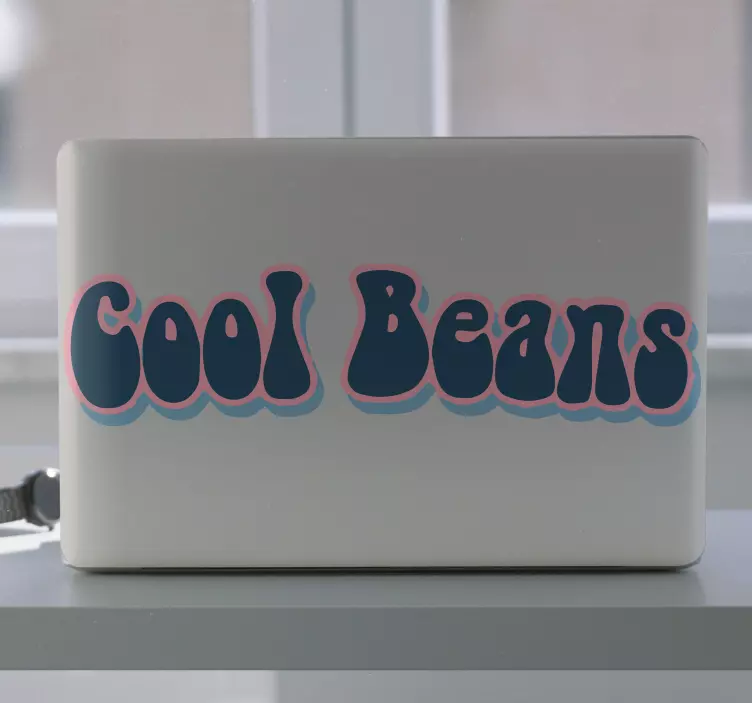Coole bonen zin laptop sticker - TenStickers