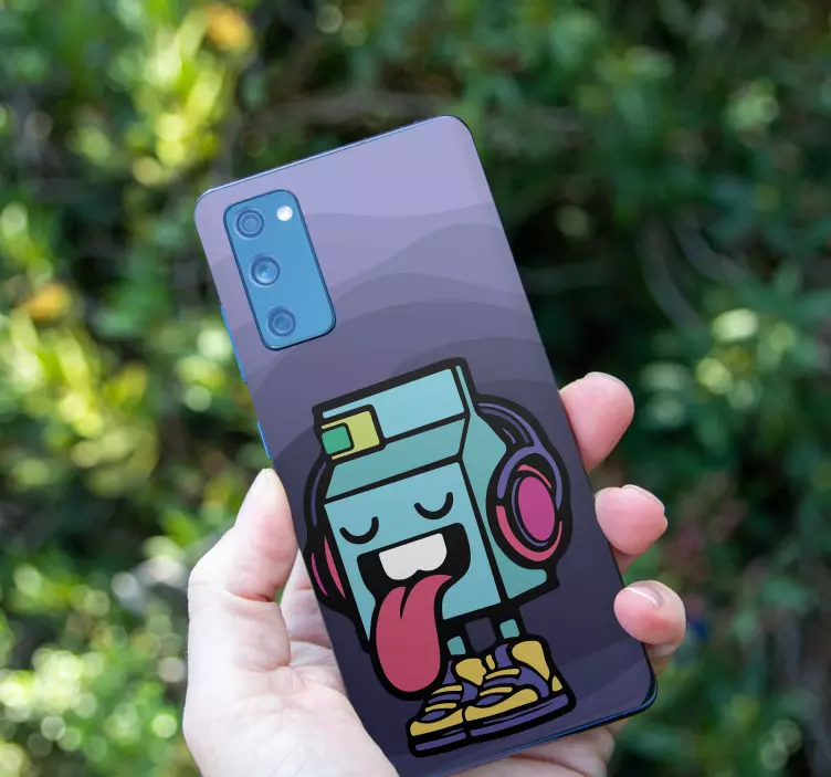 Machine steekt tong uit samsung sticker - TenStickers