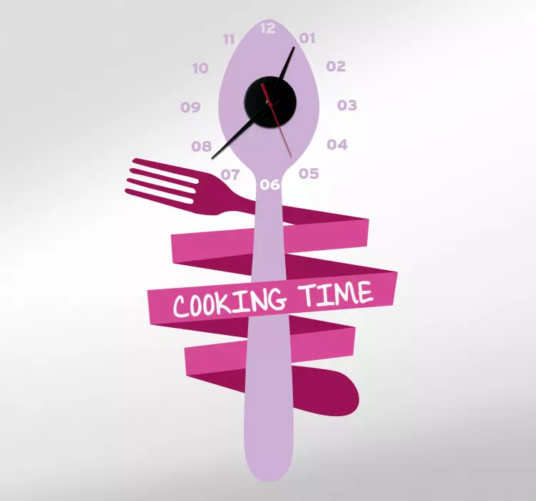 Culinaire timer sticker klok - TenStickers