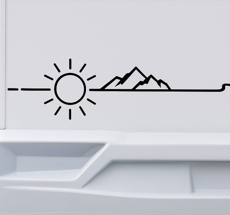 custom natuurlandschap caravan sticker - TenStickers