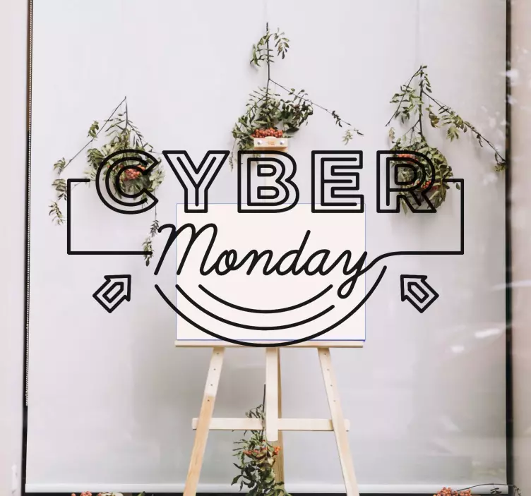 Cyber monday-special etalage sticker - TenStickers
