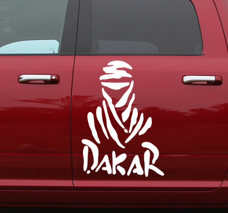 Dakar auto sticker silhouet - TenStickers