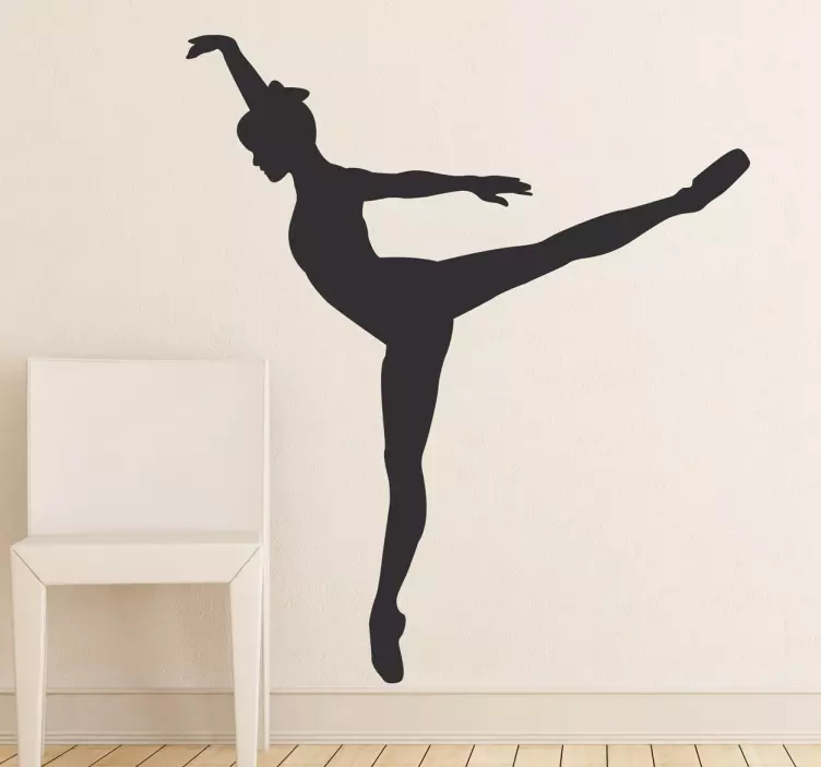 Dans danseres op tenen ballet sticker - TenStickers