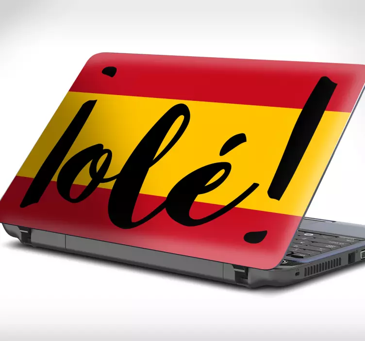 De kleuren en expressie van spanje laptop sticker - TenStickers