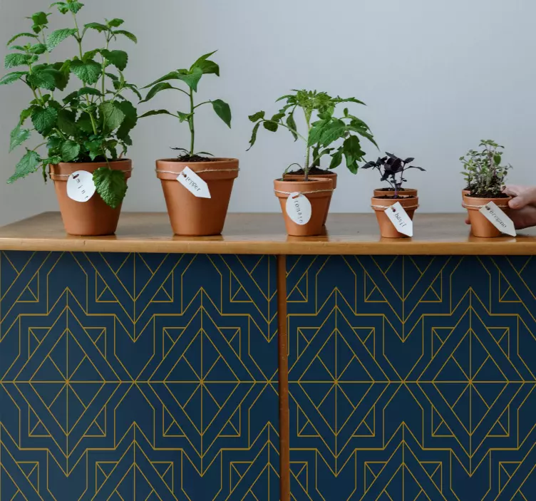 Decoratie sticker geometrisch patroon paneel - TenStickers