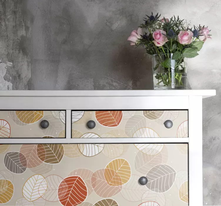 Decoratie sticker met bladerenpatroon ontwerp - TenStickers