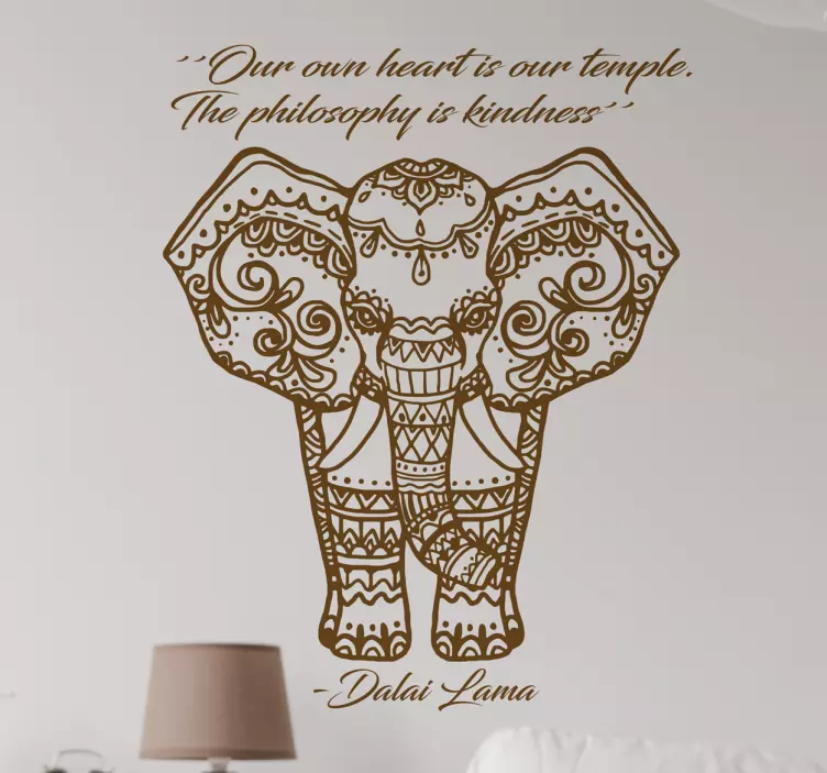 decoratie sticker olifant & filosofie - TenStickers