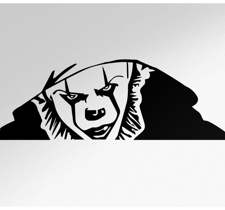 Decoratie stickers auto beangstigend het clown gluren - TenStickers