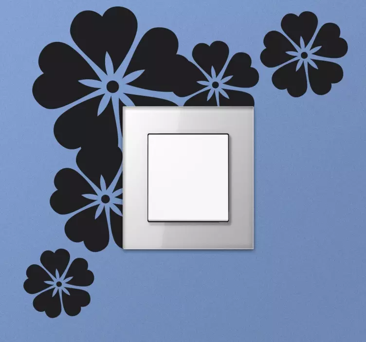 Decoratiesticker Bloemen Lichtschakelaar - TenStickers