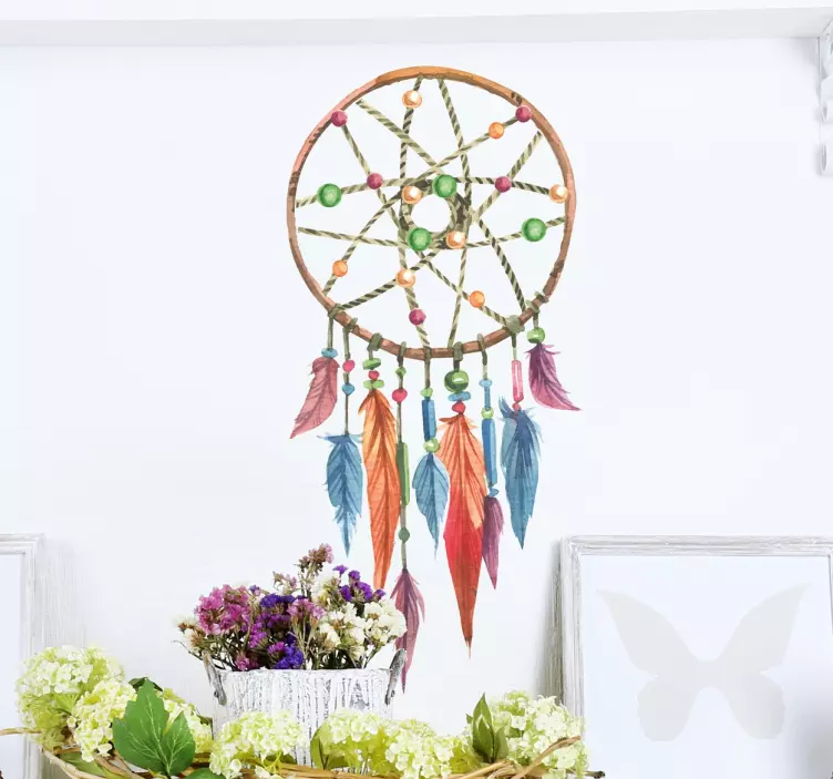 Decoratieve aquarel dreamcatcher muursticker - TenStickers