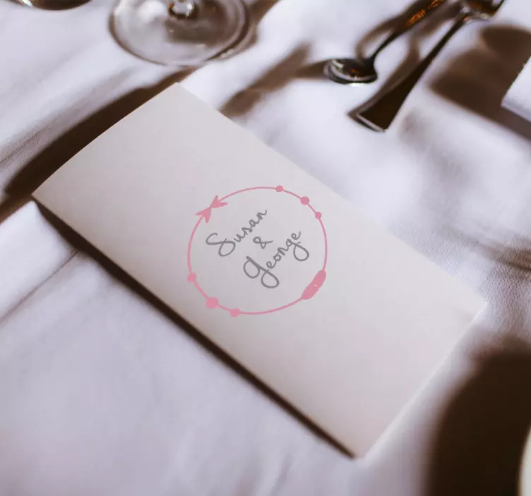 Decoratieve Menu Kaart sticker - TenStickers