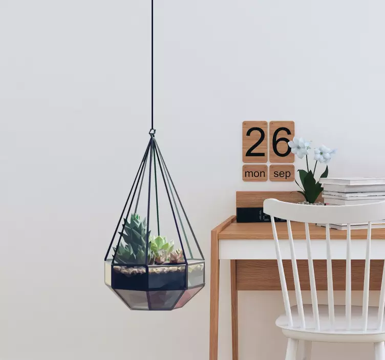 Decoratieve Muursticker Bloem aan Ketting - TenStickers